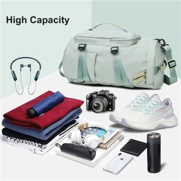 New Waterproof Fold Able and Expandable Weekender Bag NG-Green - Picture 3 of 7